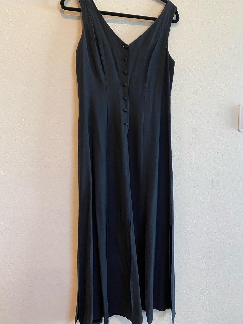 Vintage Button-Front Maxi Dress